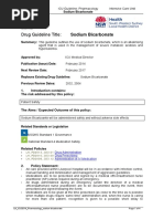 Drug Guideline Title: Sodium Bicarbonate: Summary