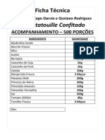 Ficha Técnica de Preparo