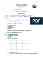 Lesson 12 - Finding The Common Multiple and LCM