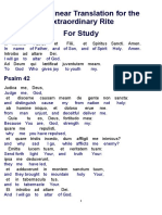 An Interlinear Translation For The Extraordinary Rite