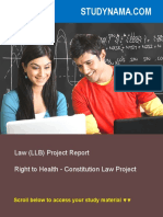 Right To Health - Constitution Law Project Report