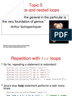 Topic 5 For Loops and Nested Loops