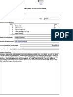 Preliminary Challenge Application Form: Hariyana Vidya Mandir Kolkata