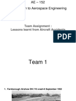 Team Assignment: Lessons Learnt From Aircraft Accidents