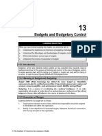 Chapter 13 Budgets and Budgetary Control