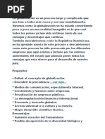 La Globalizacion en Republica Dominicana