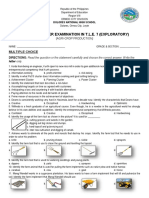 Fourth Quarter Examination in T.L.E. 7 (Exploratory) : Multiple Choice