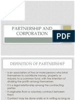 Partnership and Corporation