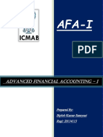 Afa-I: Advanced Financial Accounting - I