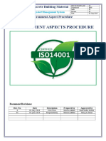 Environment Aspects Procedure: Dr. Concrete Building Material