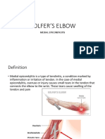 Golfer'S Elbow: Medial Epicondylitis