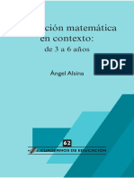 CE 62. Educaci - N Matem - Tica en Contexto de 3 A 6 A - Os