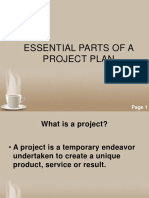 Parts of A Project Plan