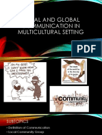 Local and Global Communication in Multicultural Setting