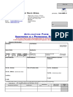 E C S A: Pplication ORM Egistration As A Rofessional Ngineer