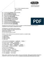 Exercicios de Revisão CN, Adj Adn., Aposto e Vocativo PDF