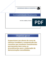 1 - Contabilidade Avançada (Introdução) 2018