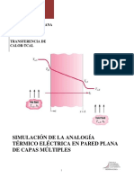 Analogía Térmico Eléctrica en Pared Plana de Capas Múltiples