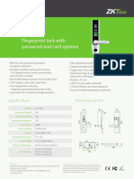 Fingerprint Lock With Password and Card Options: Specifications Dimensions (MM)