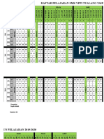 Jadwal Pelajaran 2019-2020