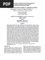 Modeling Road Accident Fatalities in A Subregion of Ghana