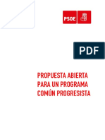 Propuesta Abierta para Un Programa Común Progresista