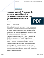 Reajuste Salarial - Propostas de Aumento Salarial Fora Dos Parâmetros Determinados Pelo Governo Serão Devolvidas PDF