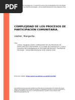 Ussher, Margarita (2008) - COMPLEJIDAD DE LOS PROCESOS DE PARTICIPACION COMUNITARIA PDF