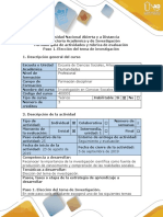 Guía de Actividades y Rúbrica de Evaluación - Paso 1 - Elección Del Tema de Investigación