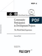 Community Participation in Development Projects