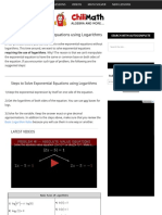 Solving Exponential Equations Using Logarithms - ChiliMath