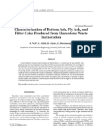 Characterization of Bottom Ash, Fly Ash, and Filter Cake Produced From Hazardous Waste Incineration