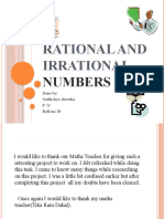 Rational and Irrational Numbers