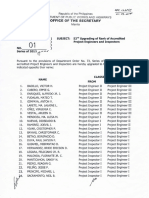 Office of The Secretary: Department Order Subject: S2nd Upgrading of Rank of Accredited Project Engineers and Inspectors