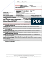 Reference Check Form: Suwaji Negative Positive