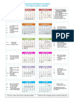 2019-2020 Academic Calendar