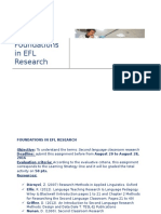 Foundations in EFL Research