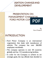 Organisation Change in Ford