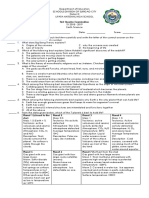 First Quarter Examination: Space Provided Before Each Number