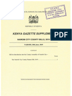 Nairobi City County Finance Bill 2019 PDF