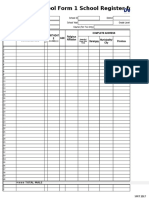 School Form 1 School Register For Senior High School (SF1-SHS)