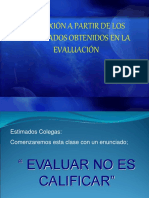 Reflexión A Partir de Los Resultados de Evaluación