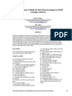 Design Validation of Shell and Tube Heat Exchanger by HTRI Xchanger Software