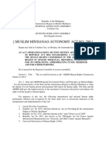 Muslim Mindanao Autonomy Act No. 288