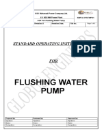 Sop For Flushing Water Pump