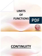 Lesson 2 - CONTINUITY OF A FUNCTION