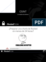 OSINT RootedCON 2018