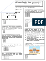 Simulado 5º Ano Matemática - Porcentagem