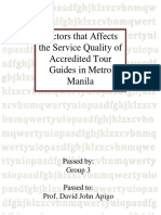 Factors That Affects The Service Quality of Accredited Tour Guides in Metro Manila