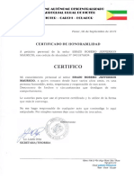 Certificado de Honorabilidad